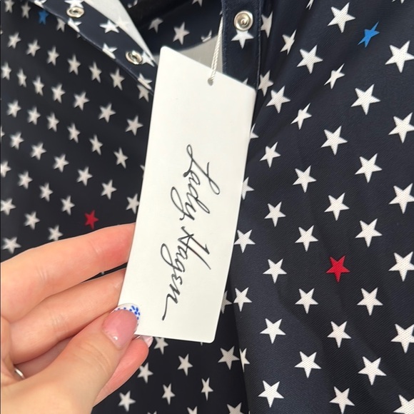 NWT Lady Hagen Midnight Star Sleeveless polo Top size Small - Picture 3 of 9